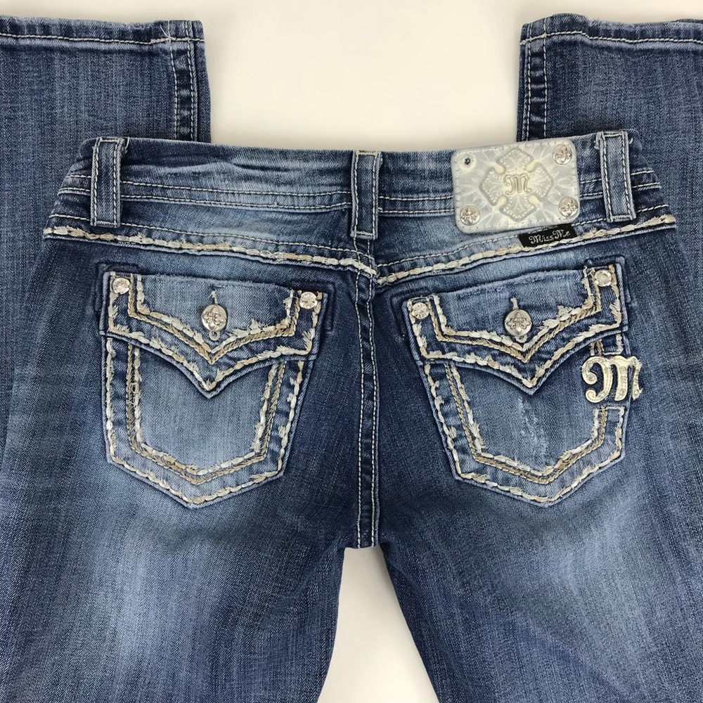 🔴SOLD Miss Me Womens Easy Straight Jeans 28 - Picture 2 of 8